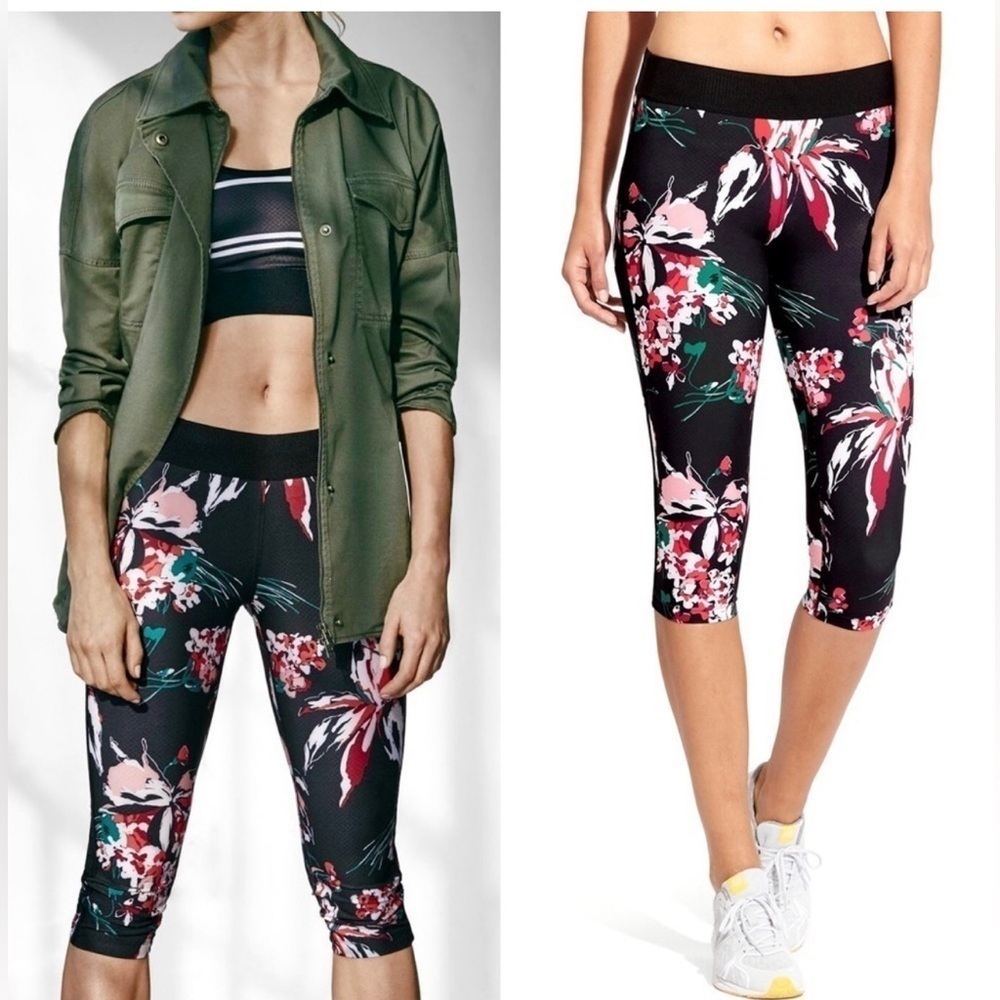Athleta × Derek Lam Lily Chelsea Floral Print Crop Leggings Size Medium